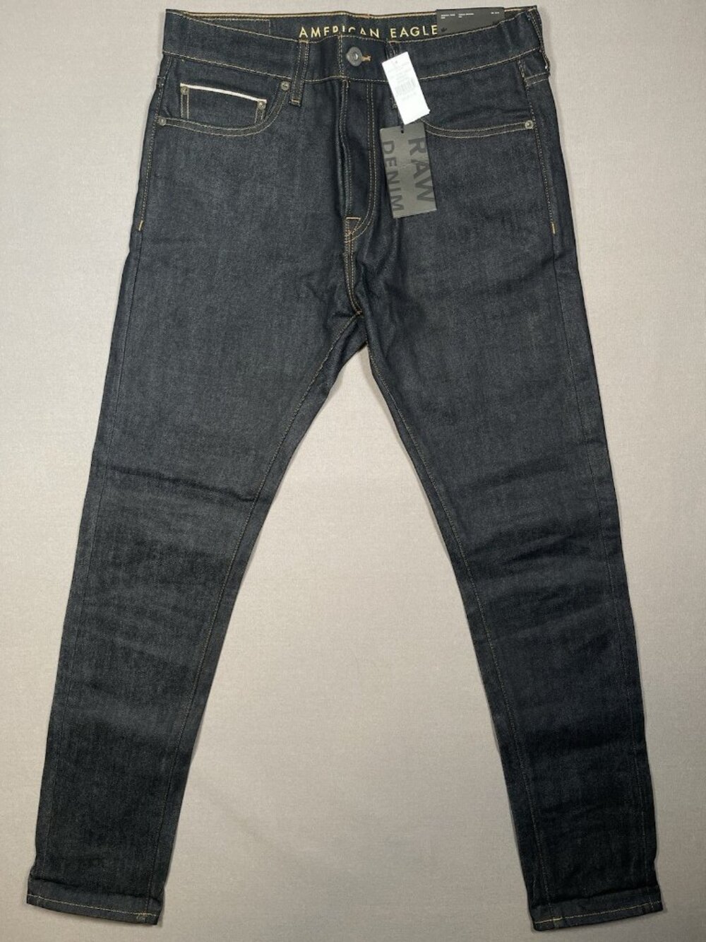 NWT American Eagle Raw Selvedge Original Taper Jean - Men Size 31 X 34